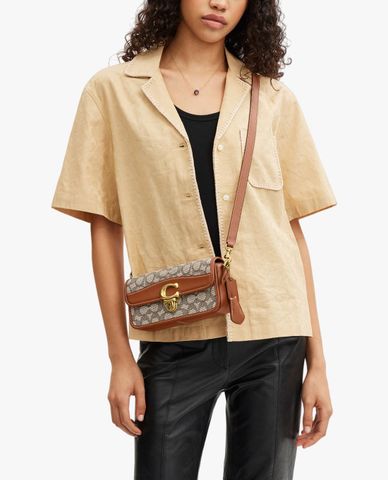  COACH -  Túi đeo vai nữ chữ nhật nắp gập Studio Baguette 