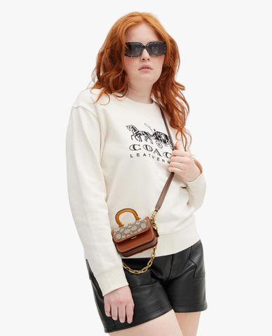  COACH - Túi đeo chéo nữ nắp gập phom chữ nhật thời trang 