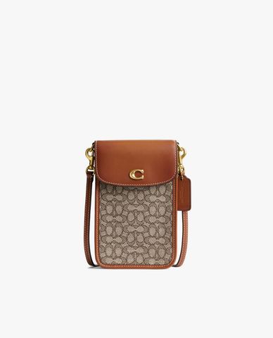  COACH - Túi đeo chéo nữ phom chữ nhật nắp gập Phone 