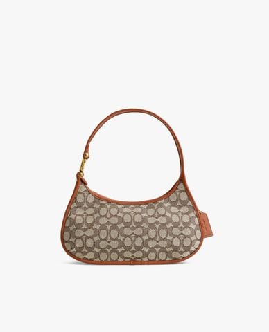  COACH - Túi đeo vai nữ hình thang Eva Signature Textile Jacquard 