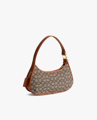  COACH - Túi đeo vai nữ hình thang Eva Signature Textile Jacquard 