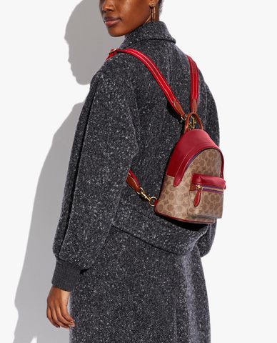  COACH - Balo nữ chữ nhật Charter 18 In Colorblock Signature Canvas 