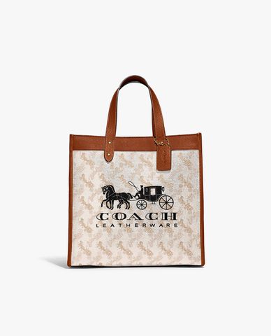  COACH - Túi tote nữ phom vuông Field Horse & Carriage 