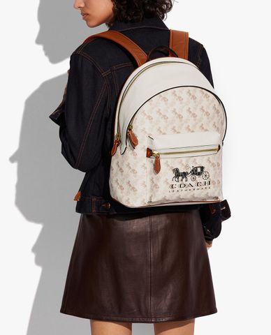  COACH - Balo nữ phom chữ nhật Charter With Horse And Carriage Print 