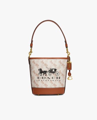  COACH - Túi đeo vai nữ chữ nhật Dakota Bucket 16 Horse & Carriage 