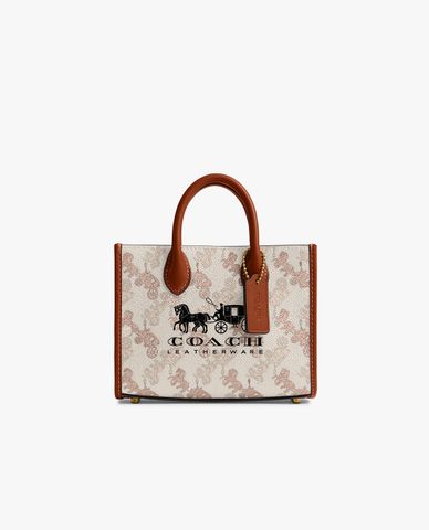 COACH - Túi tote nữ mini phom chữ nhật Ace 17 With Horse And Carriage 