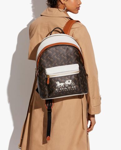  COACH - Balo nữ phom chữ nhật Charter With Horse And Carriage Print 