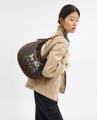  COACH - Túi đeo vai nữ Ace With Horse And Carriage Print 