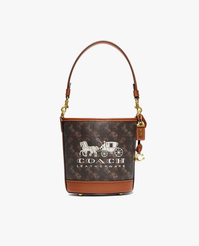  COACH - Túi đeo vai nữ chữ nhật Dakota Bucket 16 Horse & Carriage 