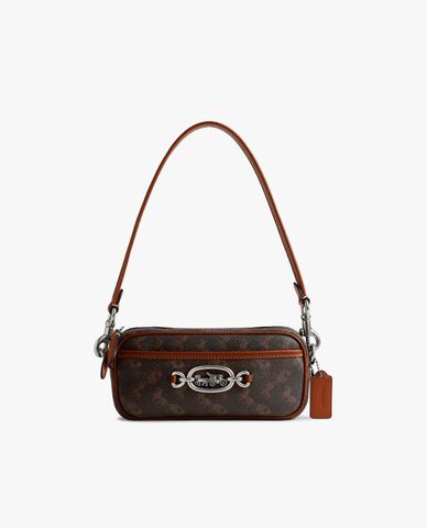  COACH - Túi đeo vai nữ phom chữ nhật phối logo kim loại Avery 