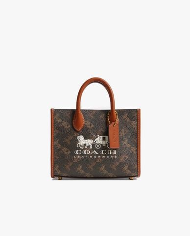  COACH - Túi tote nữ mini phom chữ nhật Ace 17 With Horse And Carriage 