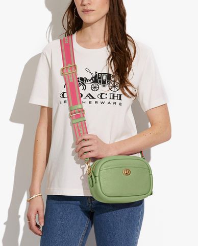  COACH - Túi đeo chéo nữ phom bầu dục thời trang 