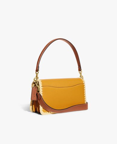  COACH - Túi đeo vai nữ phom chữ nhật nắp gập phối viền Tabby 26 