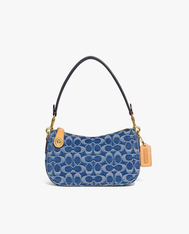  COACH - Túi đeo vai nữ chữ nhật Swinger In Signature Denim 