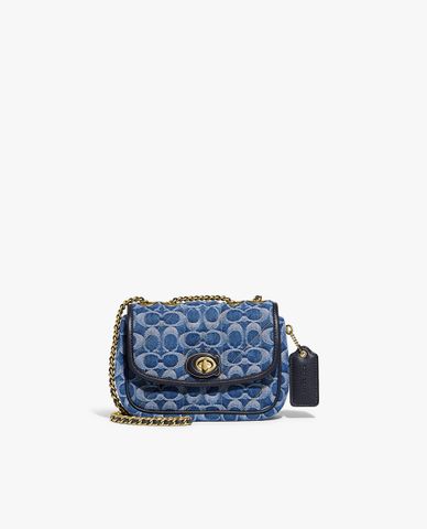  COACH - Túi đeo vai nữ chữ nhật Pillow Madison 18 In Signature Denim 