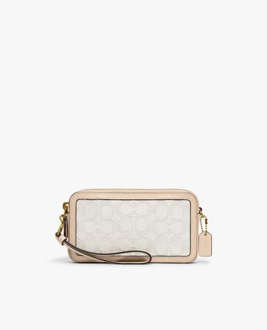  COACH - Ví cầm tay nữ Kira Signature Jacquard 