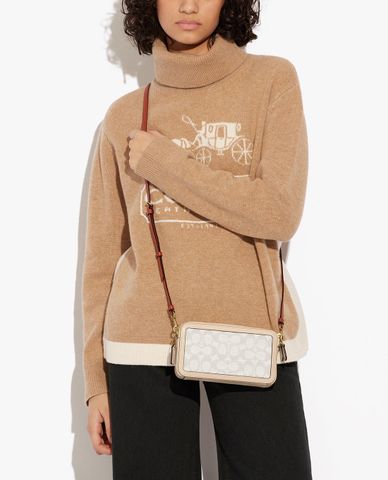  COACH - Ví cầm tay nữ Kira Signature Jacquard 