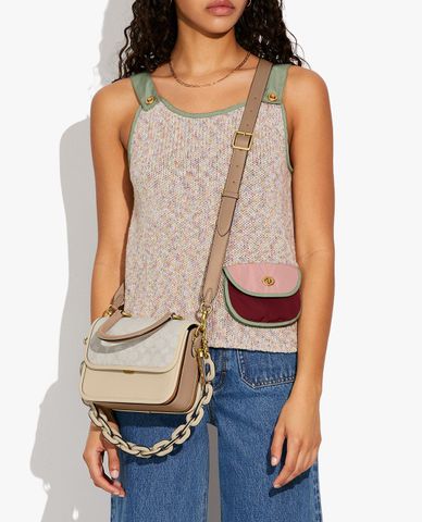  COACH - Túi xách tay nữ Rogue Signature Jacquard 