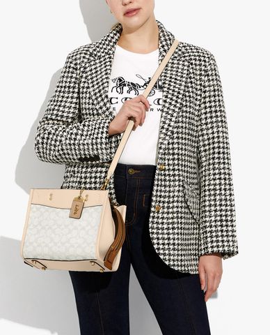  COACH - Túi xách nữ dáng vuông Rogue 25 In Signature Textile Jacquard 