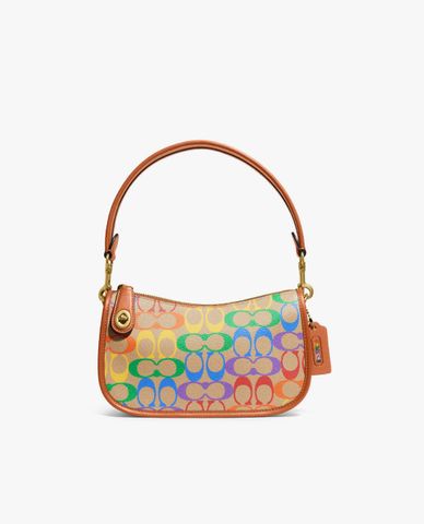  COACH - Túi đeo vai nữ Swinger Rainbow Signature Canvas 