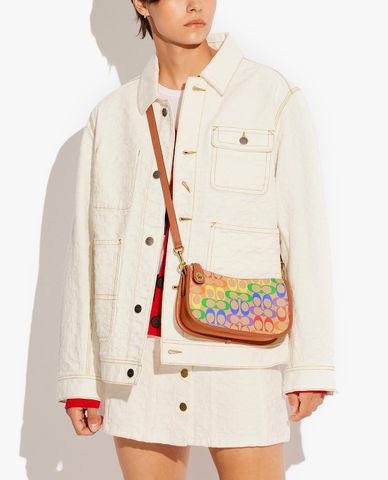  COACH - Túi đeo vai nữ Swinger Rainbow Signature Canvas 
