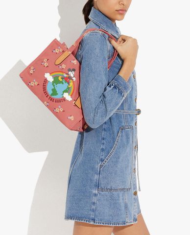  COACH - Túi tote nữ phom chữ nhật Disney X Coach 30 