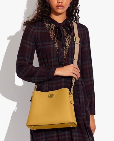  COACH - Túi đeo vai nữ hình thang Willow In Colorblock 