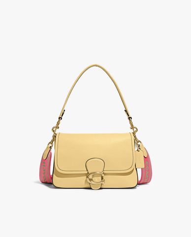  COACH - Túi đeo vai nữ phom chữ nhật nắp gập Soft Tabby 