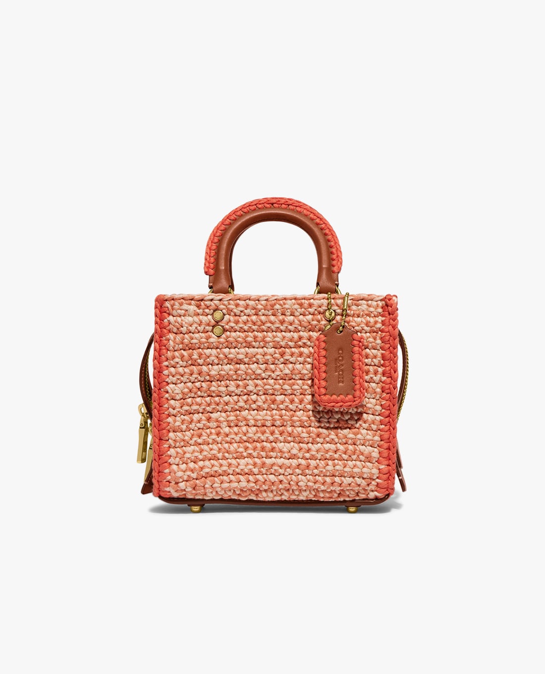 COACH - Túi đeo chéo nữ phom chữ nhật đan sợi Rogue 20