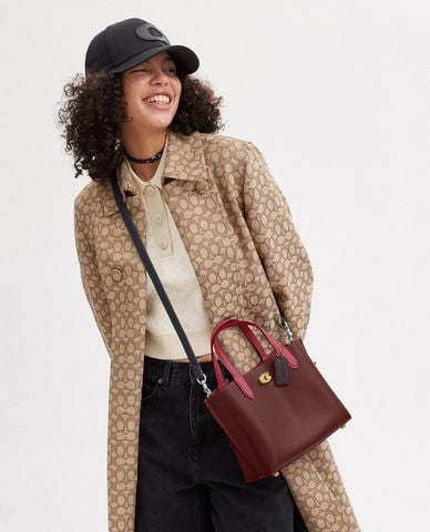  COACH - Túi xách nữ phom chữ nhật tay cầm đôi thời trang 