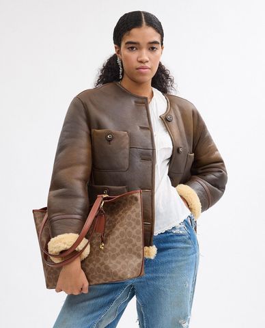  COACH - Túi tote nữ thời trang Day Tote In Signature Canvas 