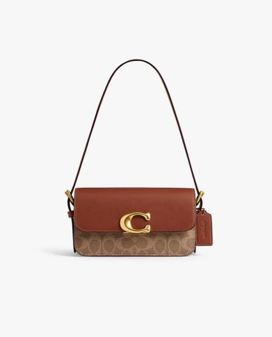  COACH - Túi đeo vai nữ phom chữ nhật Zoe In Signature Canvas 