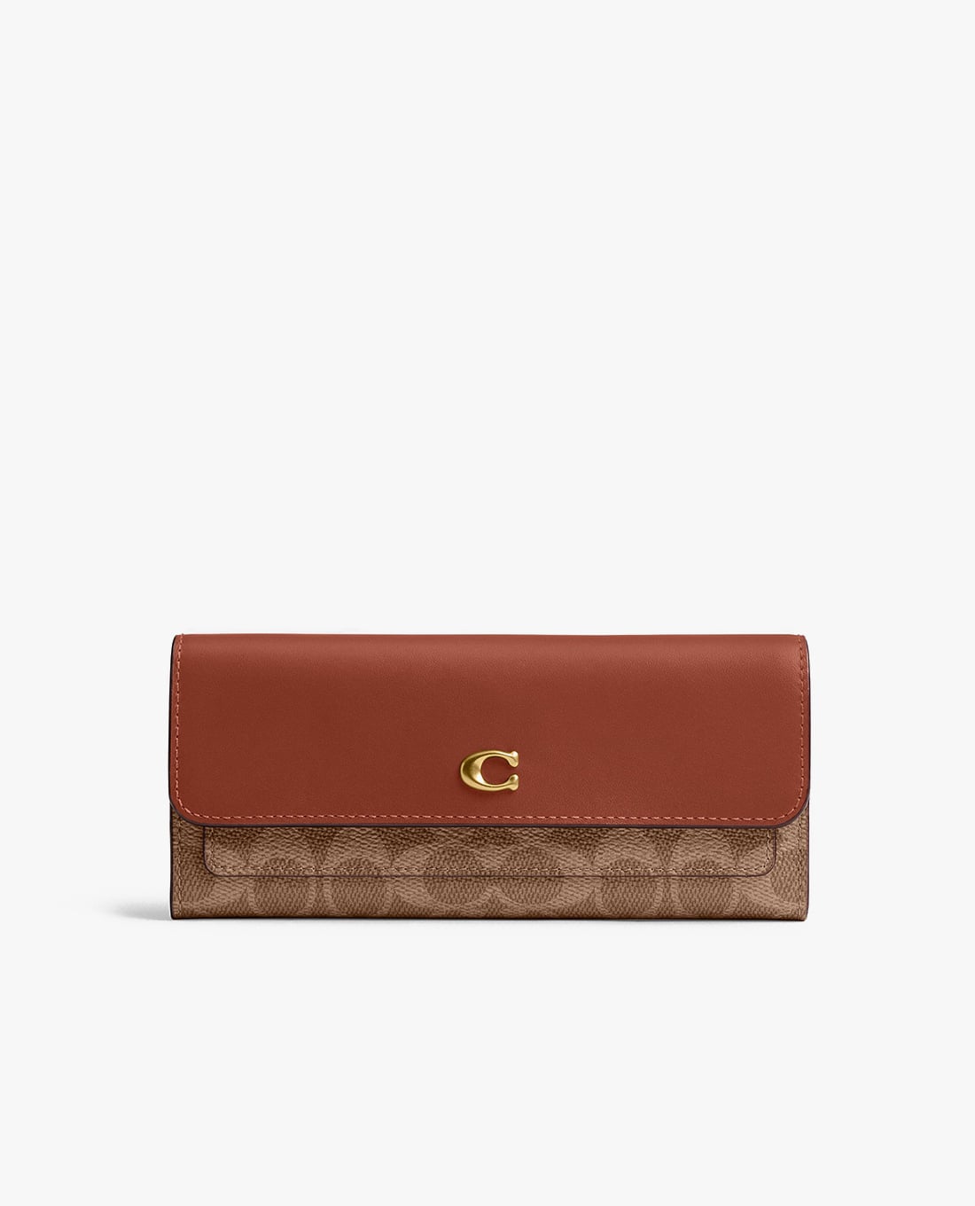 COACH - Ví nữ dáng dài phối logo Mila Long Flap