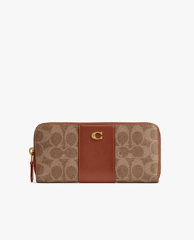  COACH - Ví dài nữ phom chữ nhật phối monogram Essential 