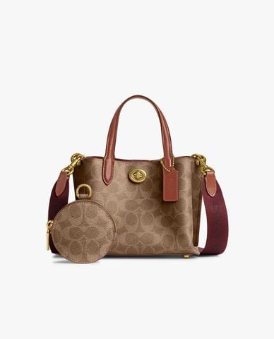  COACH - Túi tote nữ hình thang Willow 18 In Signature Canvas 