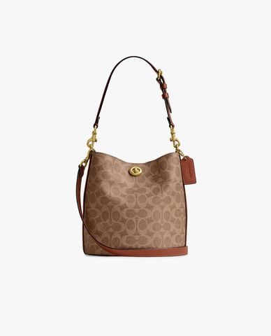  COACH - Túi đeo vai nữ phom hình trụ Willow Soft 