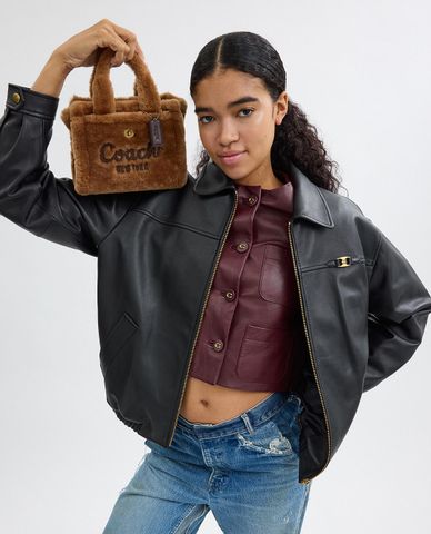  COACH - Túi xách nữ phom chữ nhật Cargo 20 In Shearling 