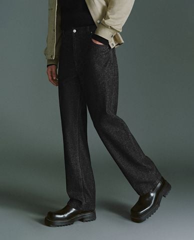  URBAN REVIVO - Quần jeans nam ống đứng thanh lịch 