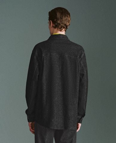  URBAN REVIVO - Áo sơ mi nam denim tay dài thanh lịch 