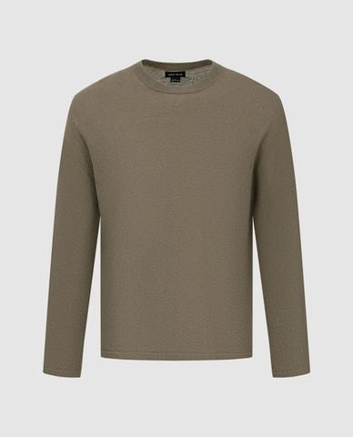  URBAN REVIVO - Áo thun nam cổ tròn dài tay thời thượng 