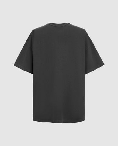  URBAN REVIVO - Áo thun nam cổ tròn tay ngắn in chữ Letter Embossed 