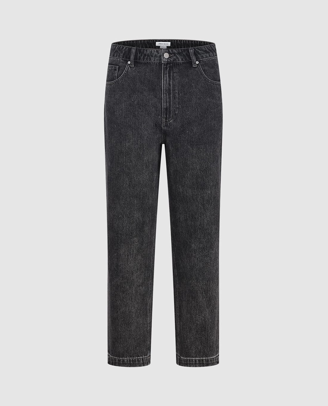URBAN REVIVO - Quần jeans nam ống đứng năng động Straight