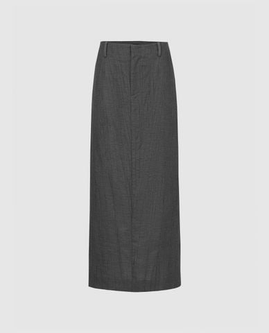  URBAN REVIVO - Chân váy phom suông midi xẻ tà thanh lịch 