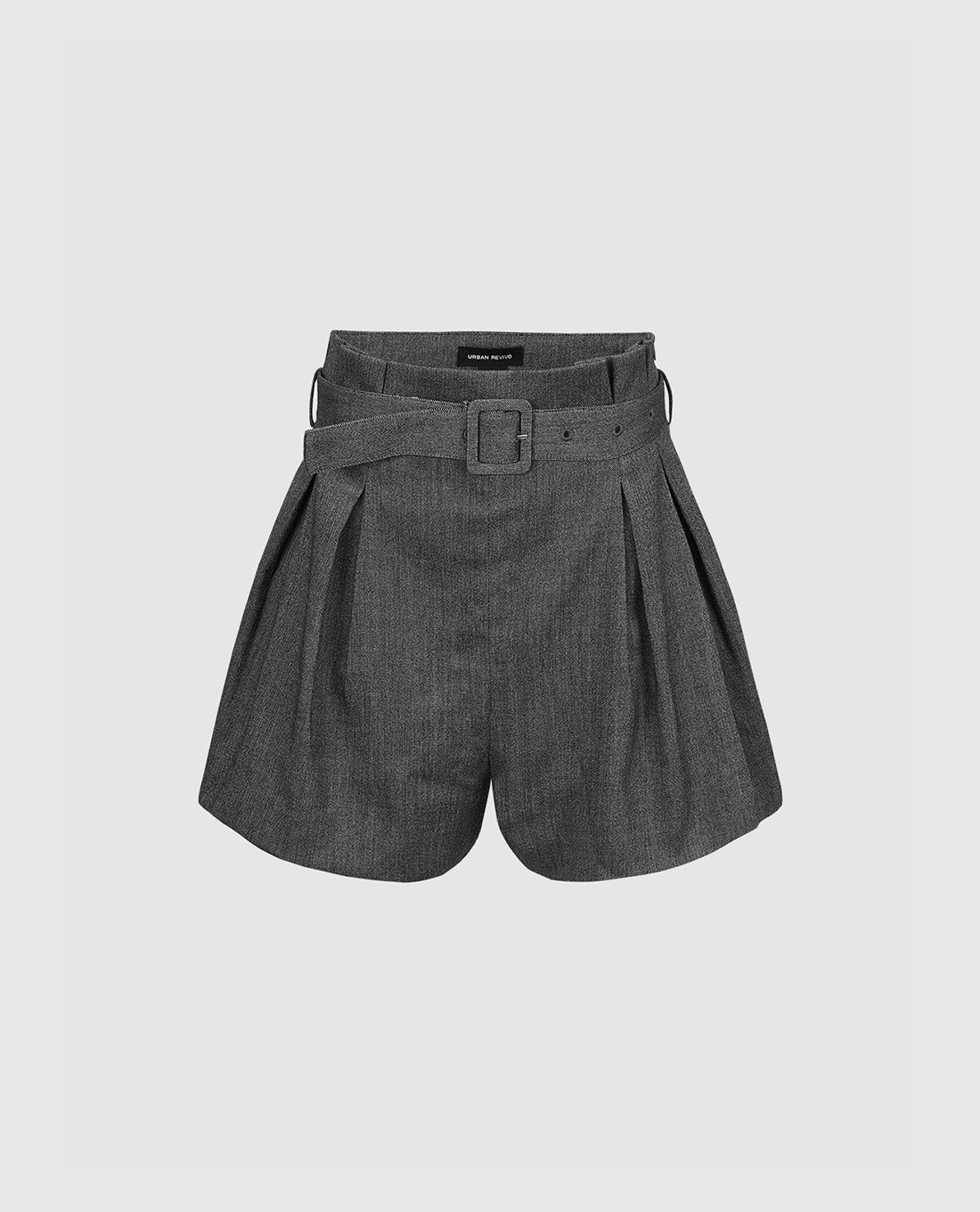 URBAN REVIVO - Quần short nữ ống rộng lưng cao Glamor