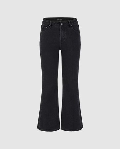  URBAN REVIVO - Quần jeans nữ ống loe thời trang 