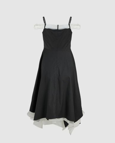  URBAN REVIVO - Đầm hai dây midi xếp li Cami Aline 