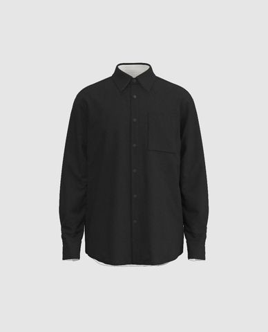  URBAN REVIVO - Áo sơ mi nam cổ bẻ tay dài Button Up Loose 