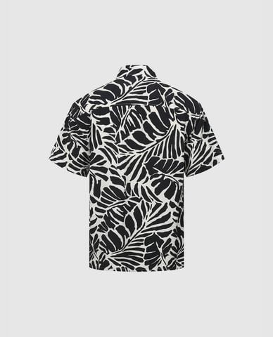  URBAN REVIVO - Áo sơ mi nam phối họa tiết độc đáo Aloha 