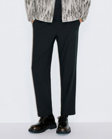  URBAN REVIVO - Quần nam ống đứng Drawstring Waist Straight 