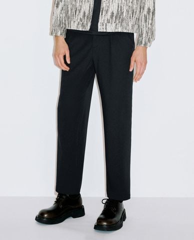  URBAN REVIVO - Quần nam ống đứng Drawstring Waist Straight 